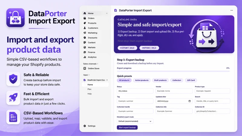 DataPorter Import Export