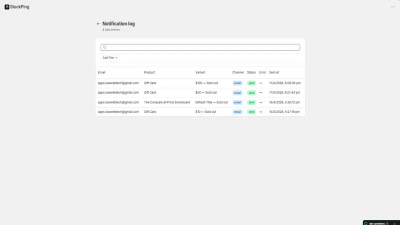 StockPing