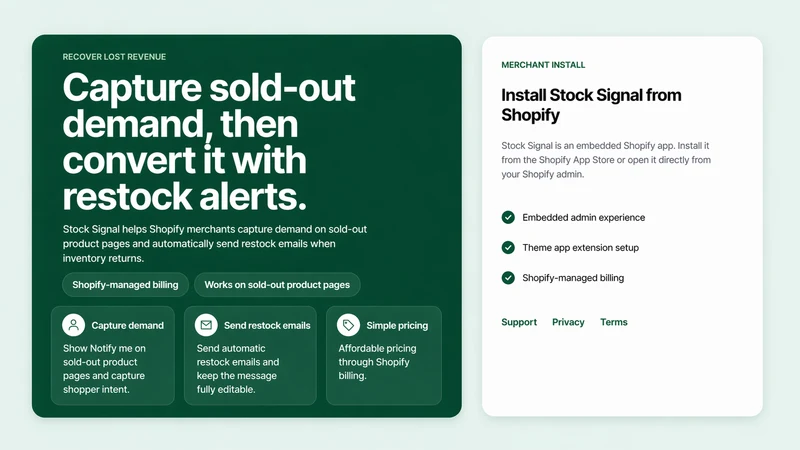 Stock Signal‑ Restock Alerts