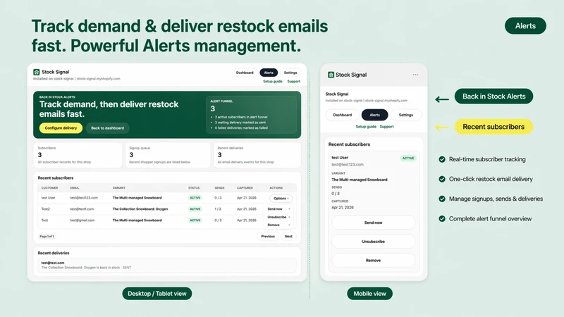 Stock Signal‑ Restock Alerts