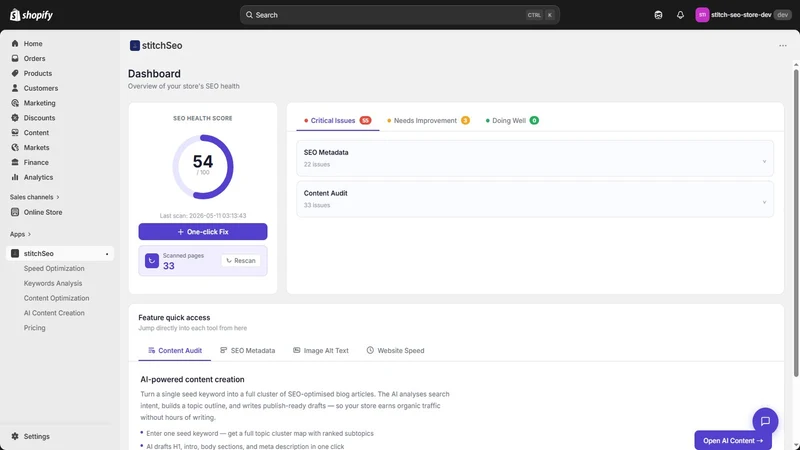 StitchSEO ‑ AI SEO Optimizer