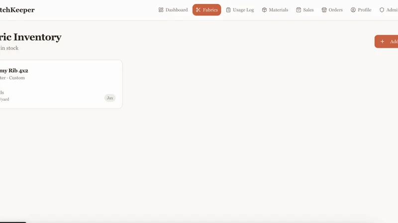 StitchKeeper ‑ Fabric Tracker