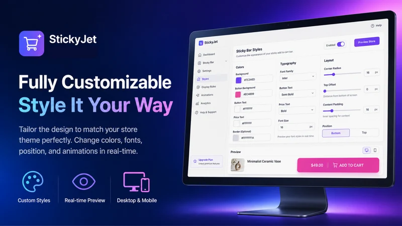 StickyJet: Sticky Cart & Buy