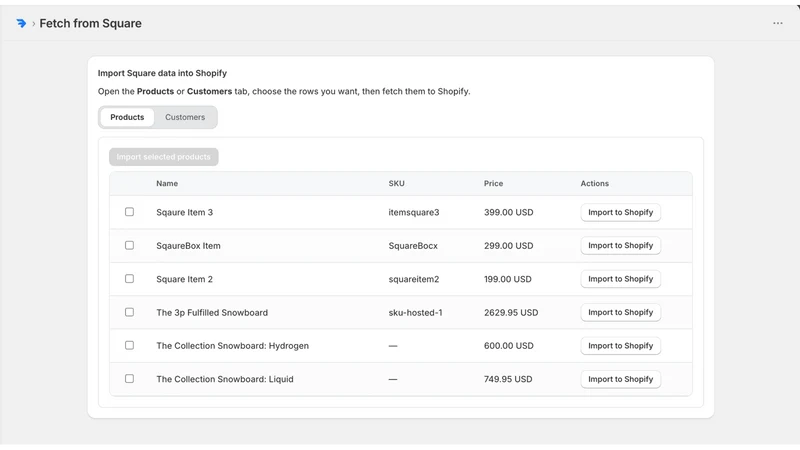 SquareFloww Square Integration