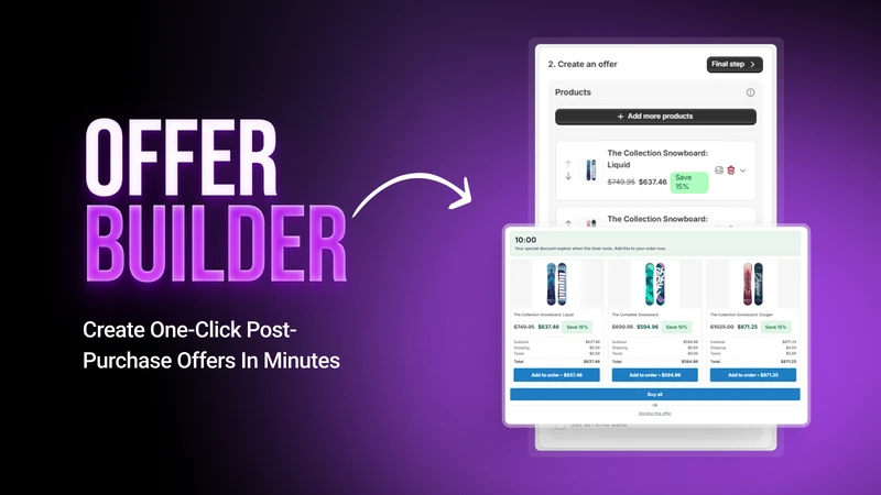 Spark Post Purchase Upsell