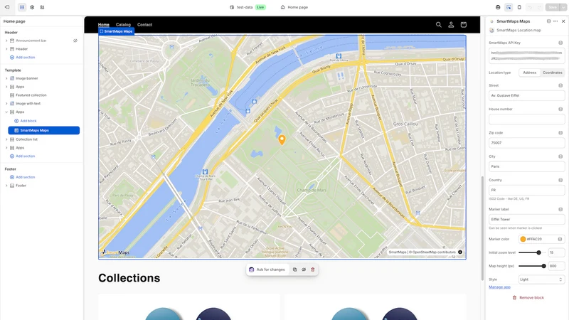 SmartMaps Location map