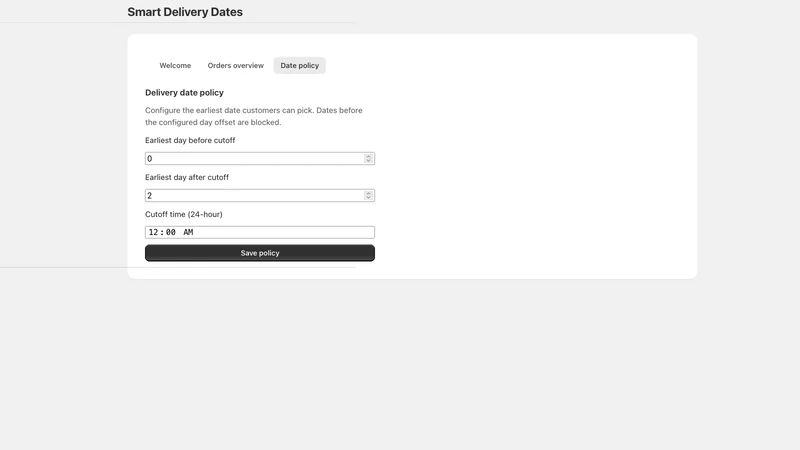 Smart Delivery Dates
