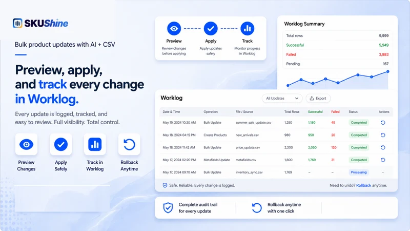 SKUShine Bulk Product Editor