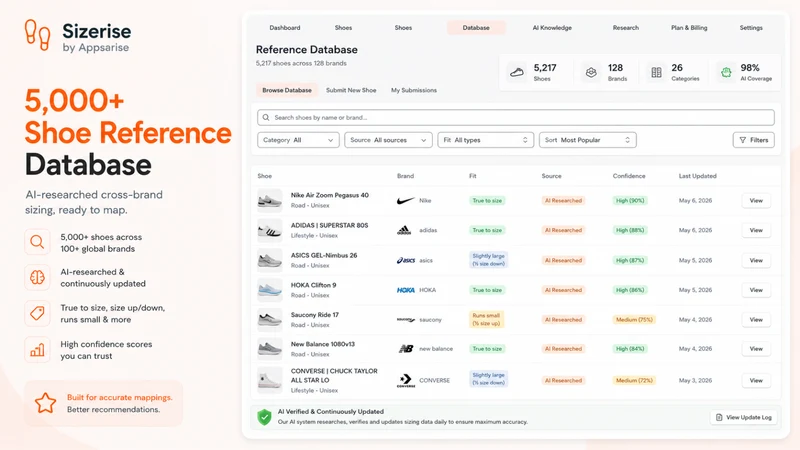 Sizerise AI Shoe Size Finder