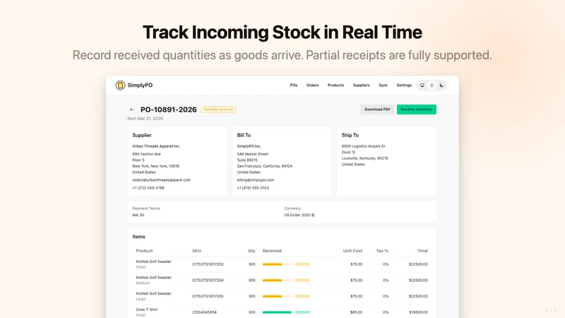 SimplyPO ‑ Purchase Orders
