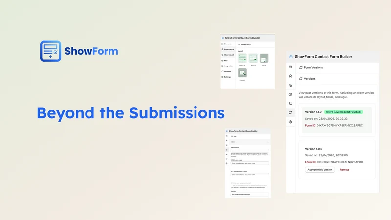 ShowForm: Spin Wheel & Quiz
