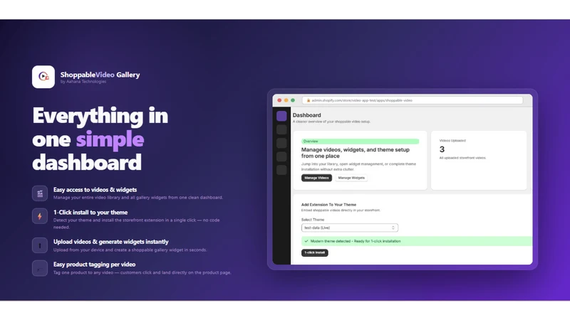 Shoppable Video Gallery