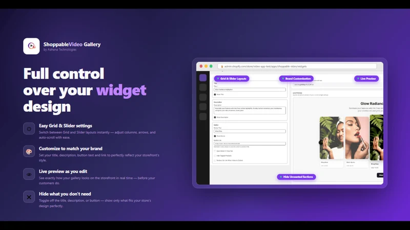 Shoppable Video Gallery