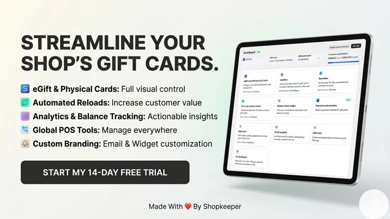 Shopkeeper GiftCard Pro