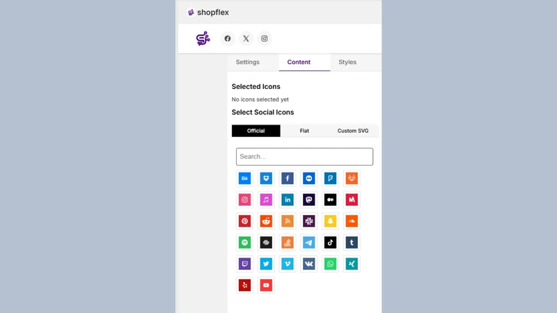 ShopFlex | Social Icons