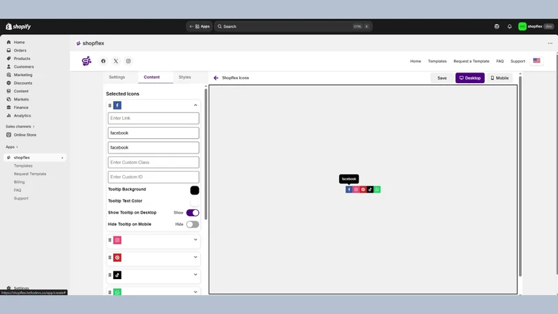 ShopFlex | Social Icons