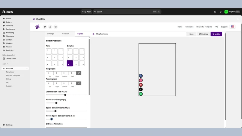 ShopFlex | Social Icons