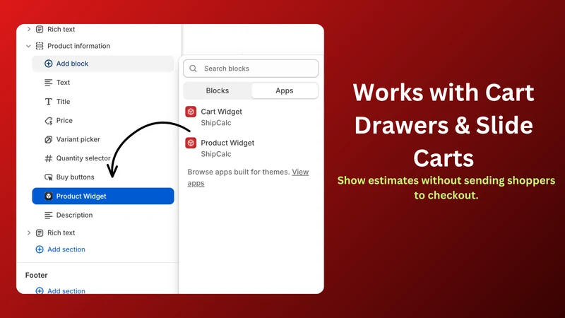 ShipCalc Product Page Rates