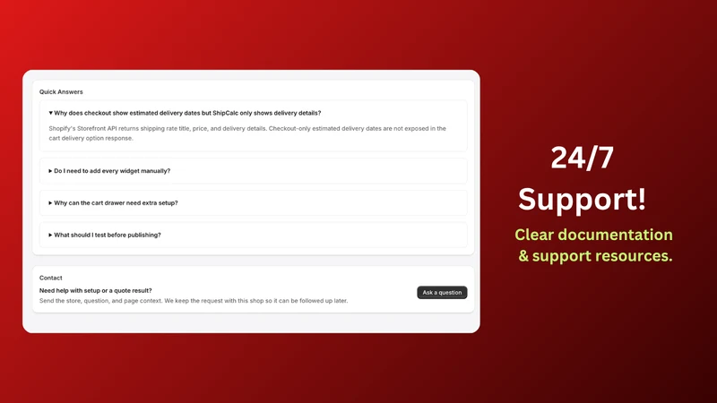 ShipCalc Product Page Rates