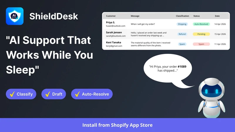 ShieldDesk ‑ AI Support Inbox
