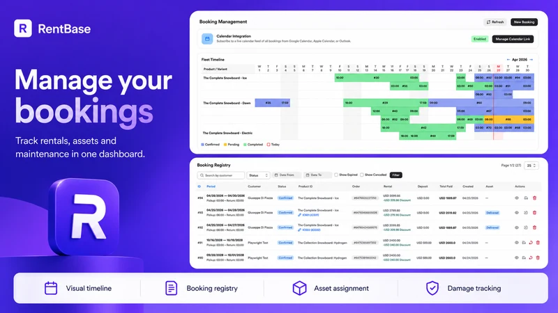 RentBase: Rental Bookings