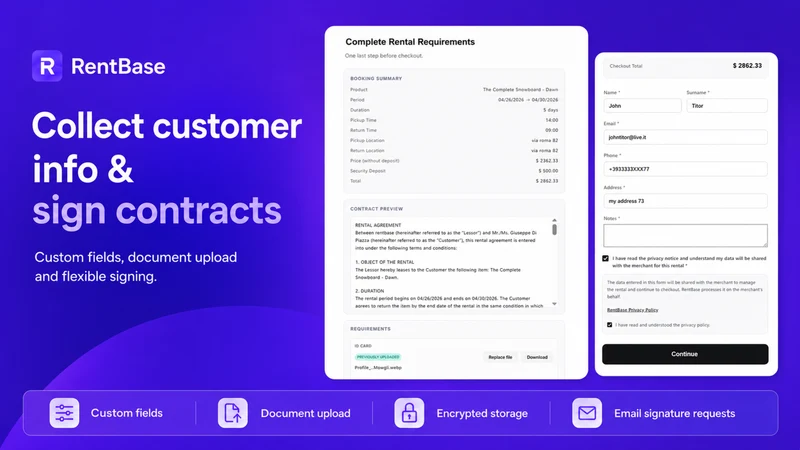 RentBase: Rental Bookings
