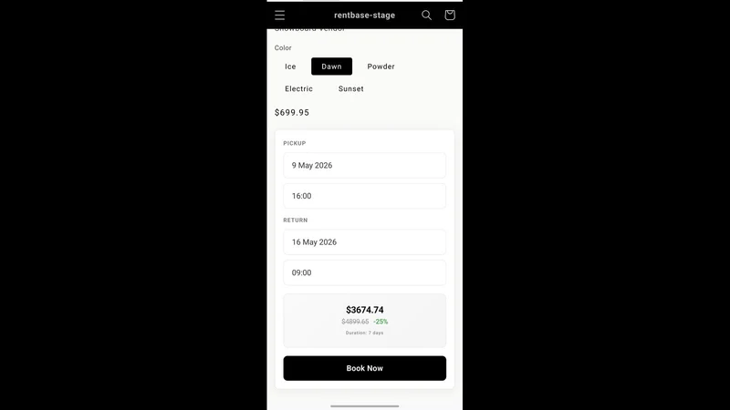 RentBase: Rental Bookings