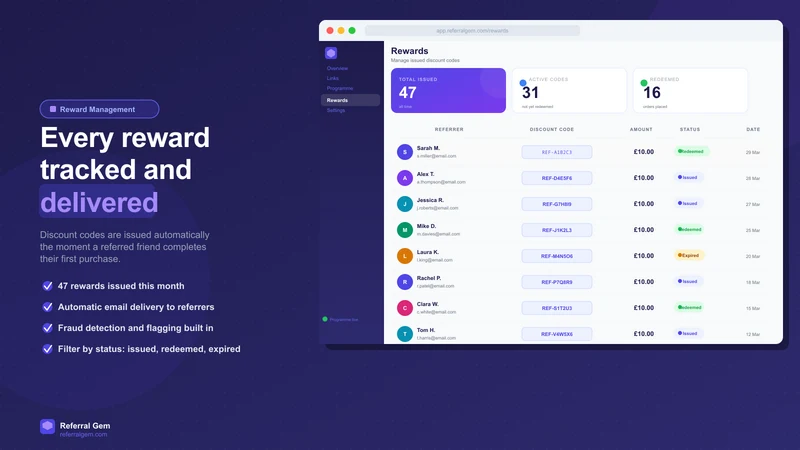 Referral Gem ‑ Refer a Friend