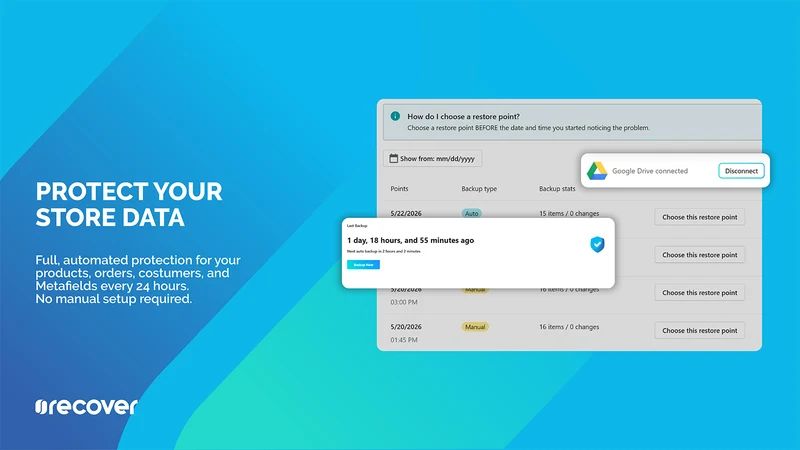 Recover Backups & Restore
