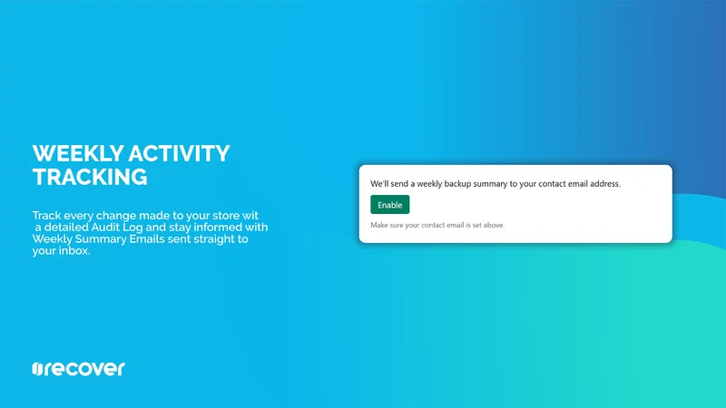 Recover Backups & Restore