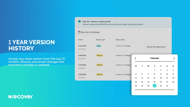 Recover Backups & Restore