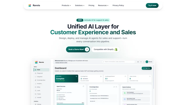 Ravvio: AI Customer Support