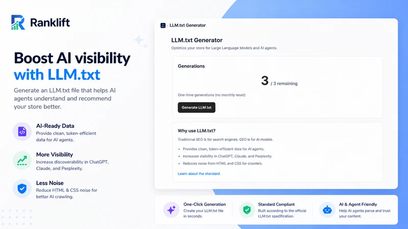 Ranklift: AI Ranking, GEO, AEO