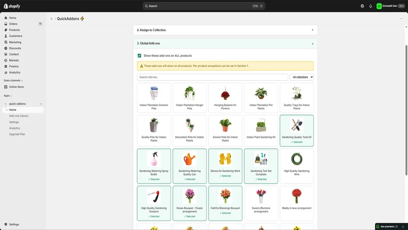 QuickAddons ‑ Product Add‑ons
