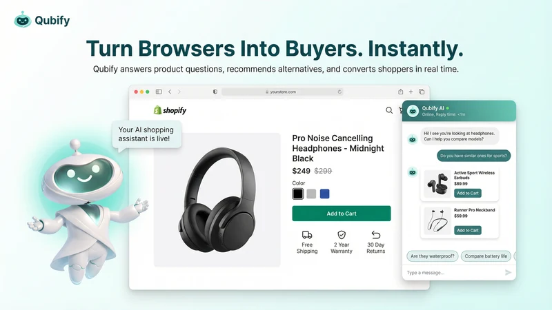 Qubify: AI Sales Chat & Upsell