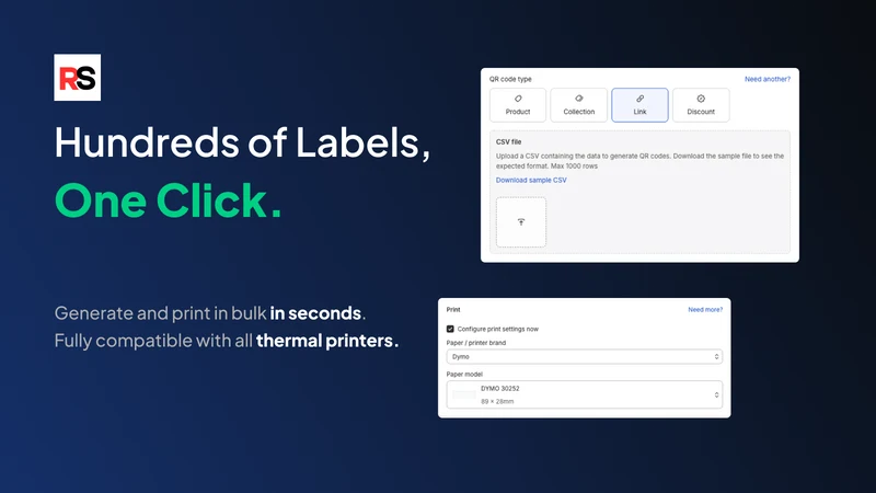 RS: QR Code Label Generator
