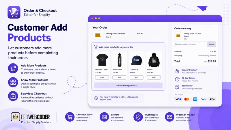 PWC : Order & Checkout Editor