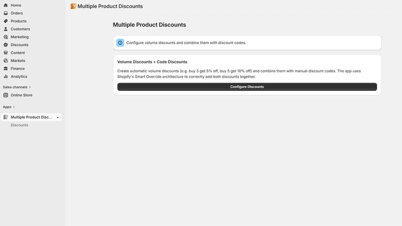 Multiple Product Discounts