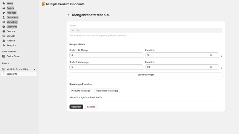Multiple Product Discounts