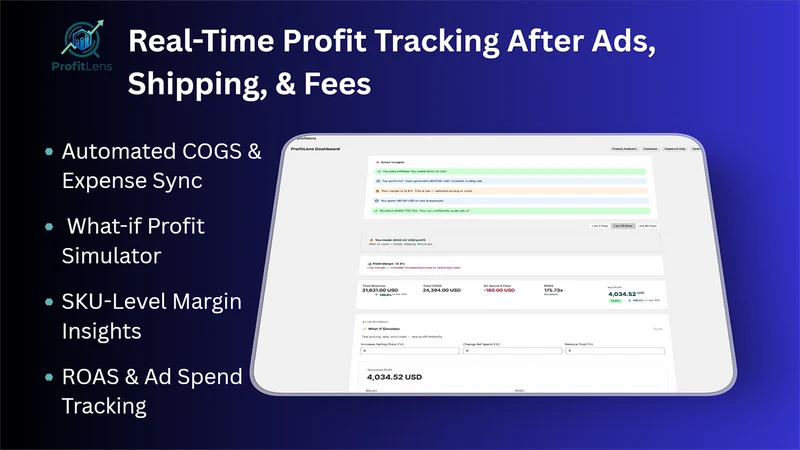 ProfitLens Net Profit Tracker