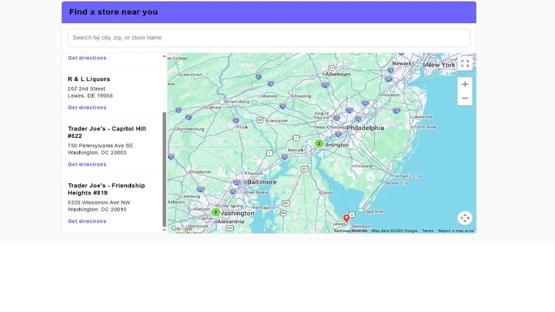 Modern Store Locator