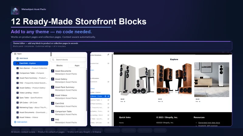 Metaobject Asset Packs