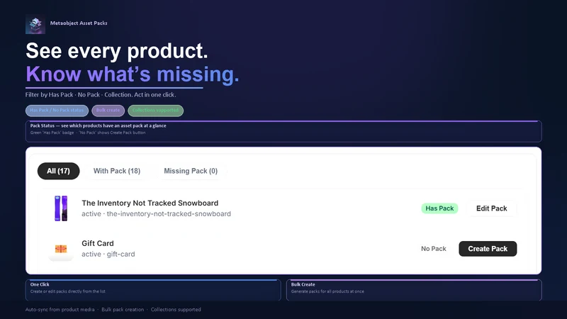 Metaobject Asset Packs