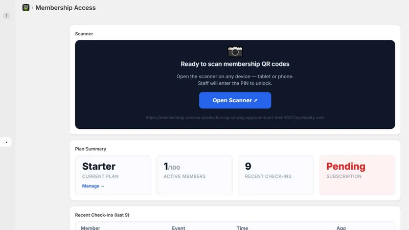 Membership Access Flow