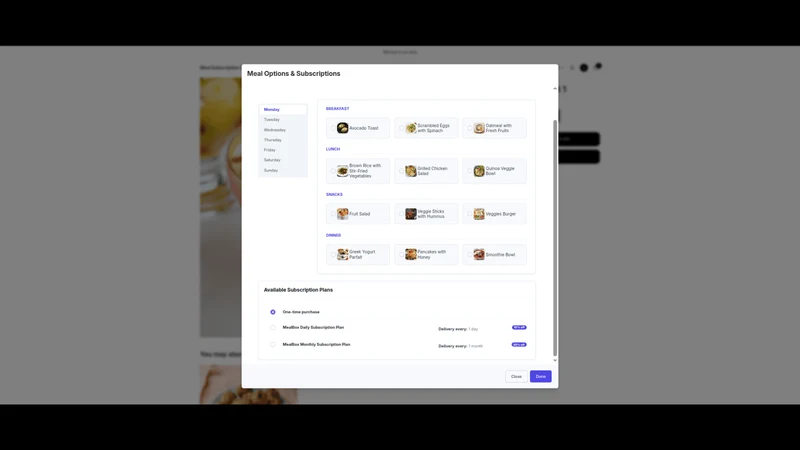 MealBox Subscription App