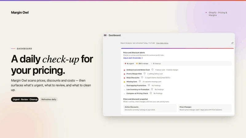 Margin Owl ‑ Pricing Monitor