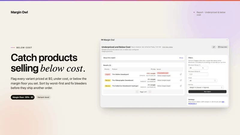 Margin Owl ‑ Pricing Monitor