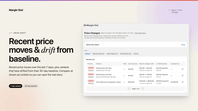 Margin Owl ‑ Pricing Monitor