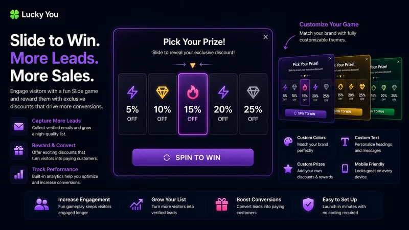 Lucky You: Email & Spin Wheel