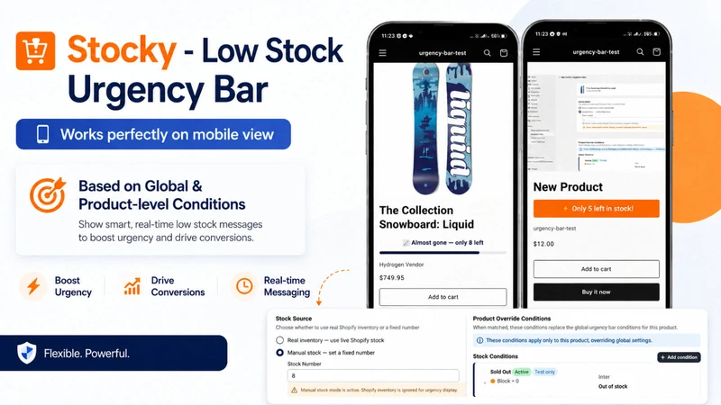 Stocky ‑ Low Stock Urgency Bar
